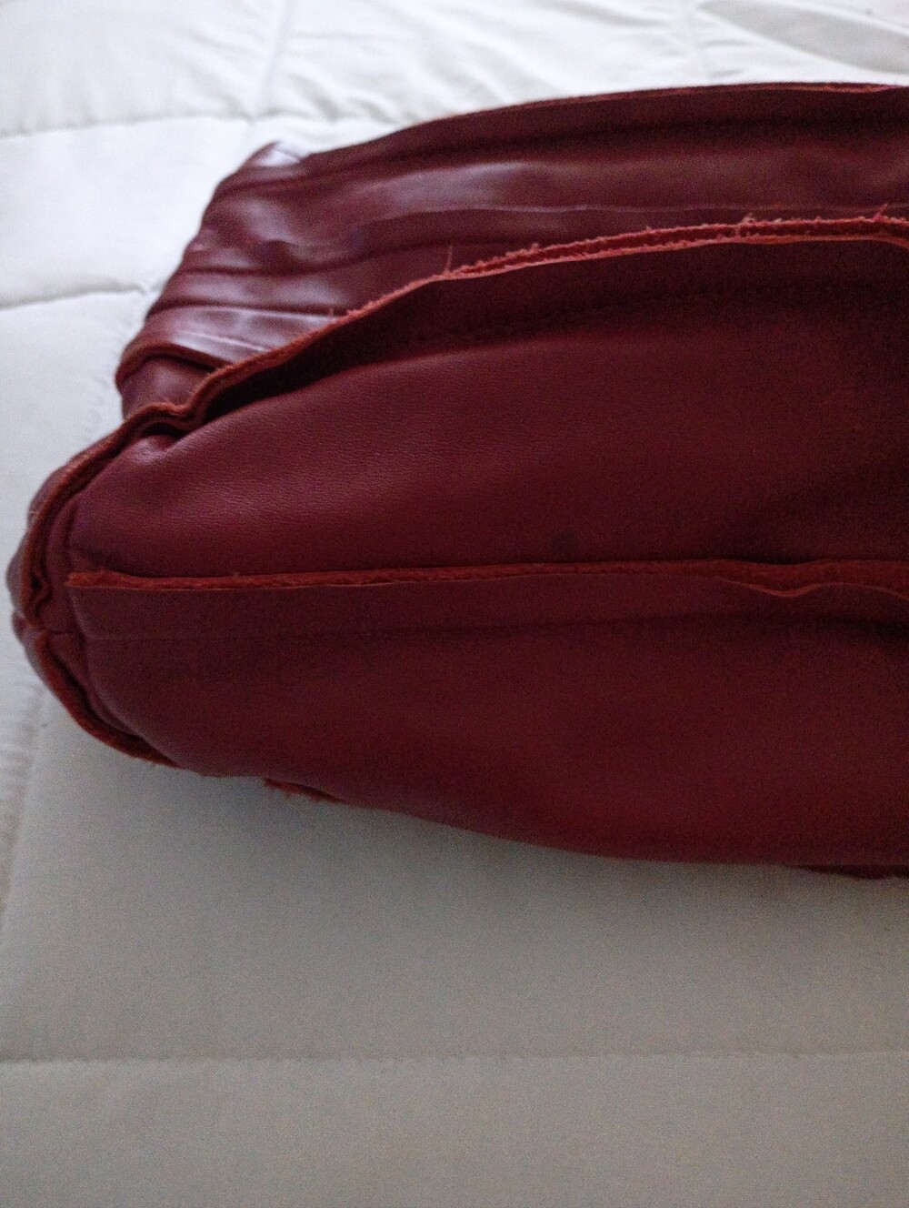 DKNY Red Ruffled Handbag - Picture 5 of 9